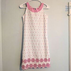 Vintage Y2K Maggie Breen Too Girls Midi Dress Polka Dot Pink Floral 16